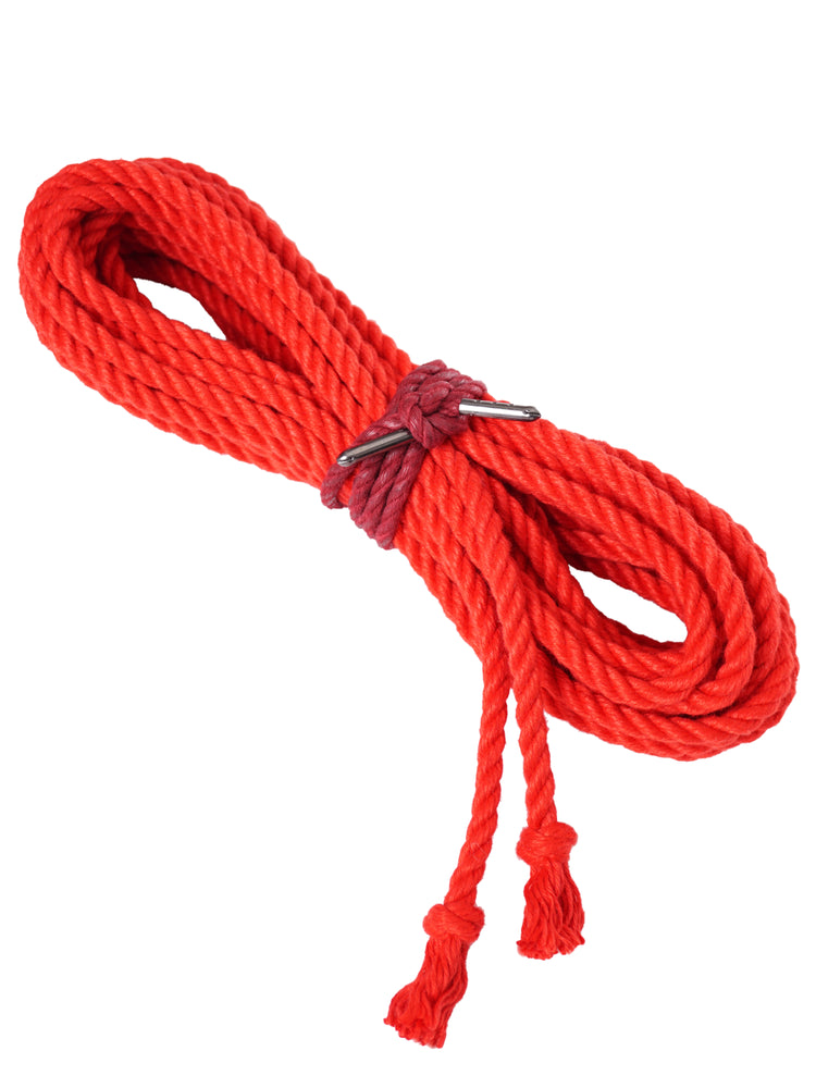 BONDAGE ROPE WITH FINISHED ENDS *RED